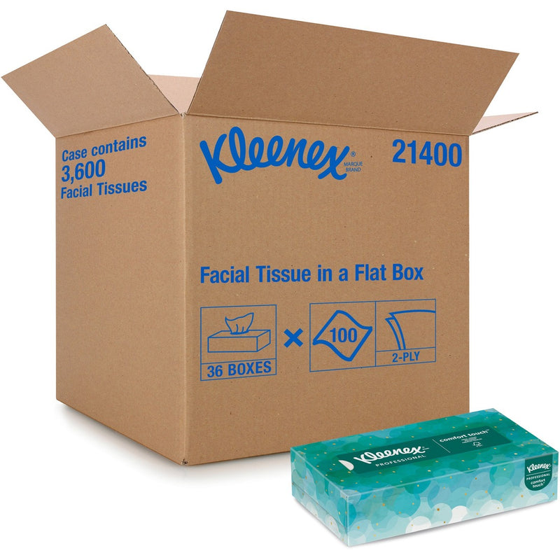 Kleenex Facial Tissue - 2 Ply - Gray - 100 Quantity Per Box - The Supply Room