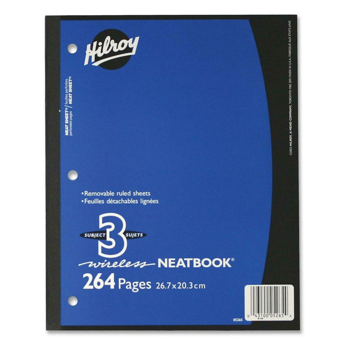 Hilroy Neatbooks Three Subject Notebook