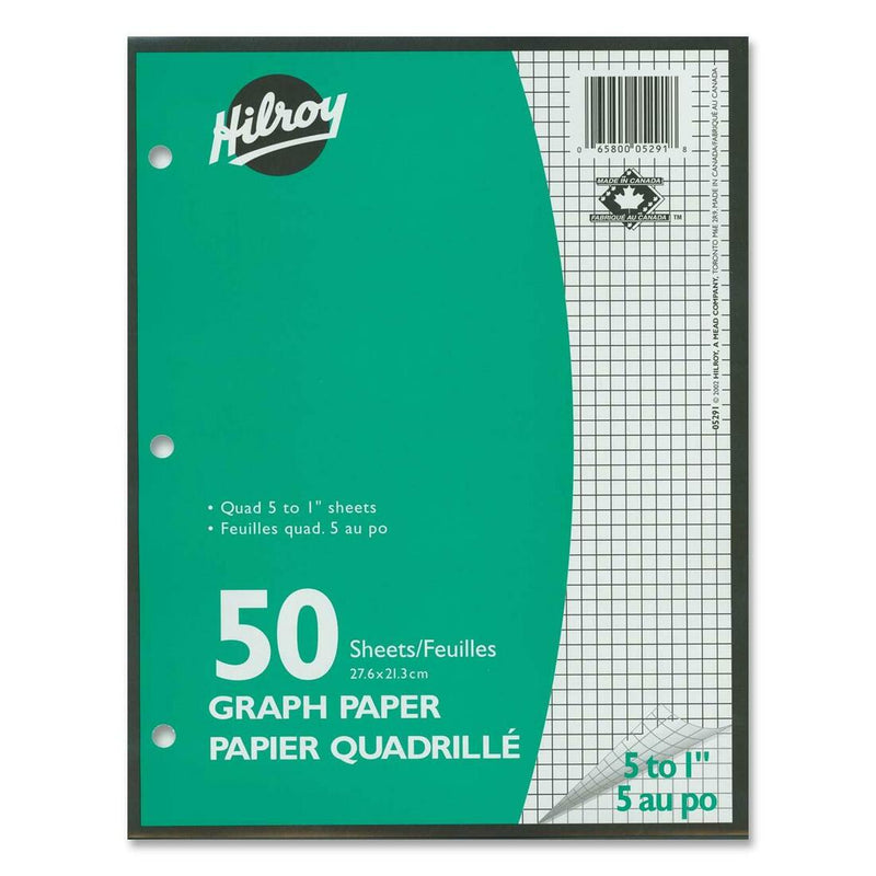 Hilroy 5:1" Two-Sided Quad Ruled Filler Paper - The Supply Room