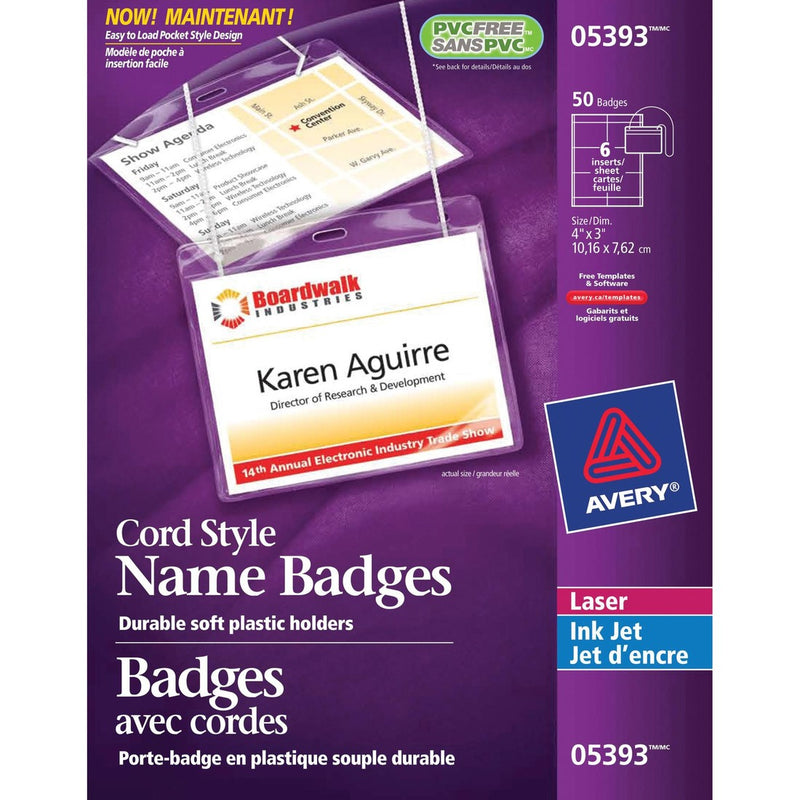 Avery&reg; 5393 Laser/Inkjet Badge Insert