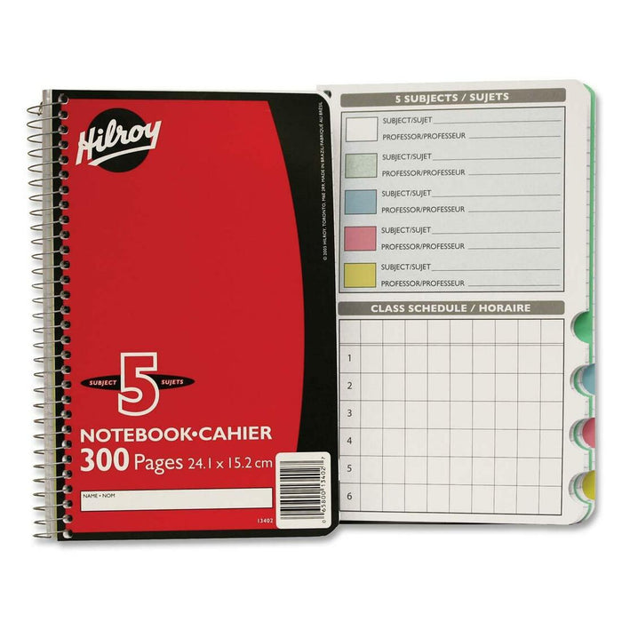 Hilroy Executive Coil Five Subject Notebook
