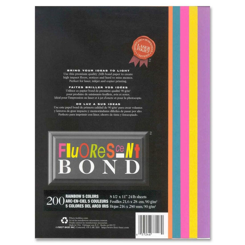 First Base Fluorescent Bond Laser Laser Paper