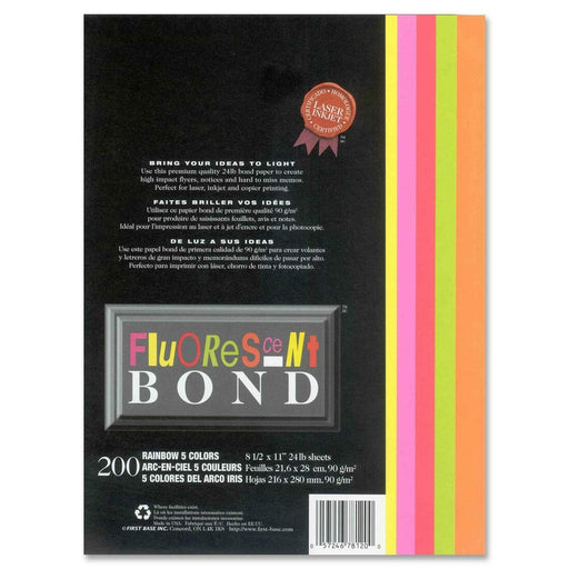 First Base Fluorescent Bond Laser Laser Paper - The Supply Room