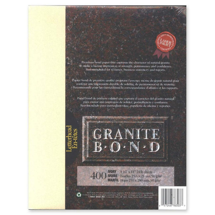 First Base Granite Bond 78303 Laser Laser Paper