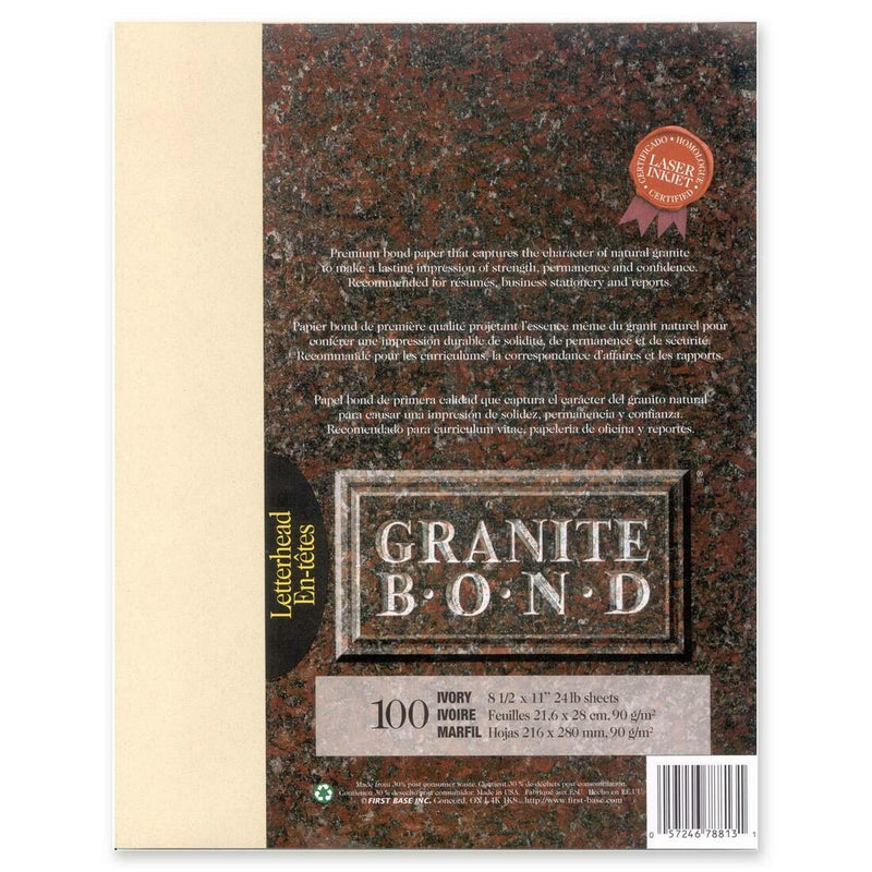First Base Granite Bond Laser Laser Paper