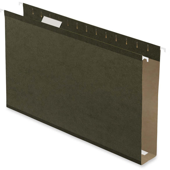 Pendaflex Standard Green Hanging Folder - 2" Folder Capacity - Legal - 8 1/2" x 14" Sheet Size - Standard Green - Recycled - 25 / Box