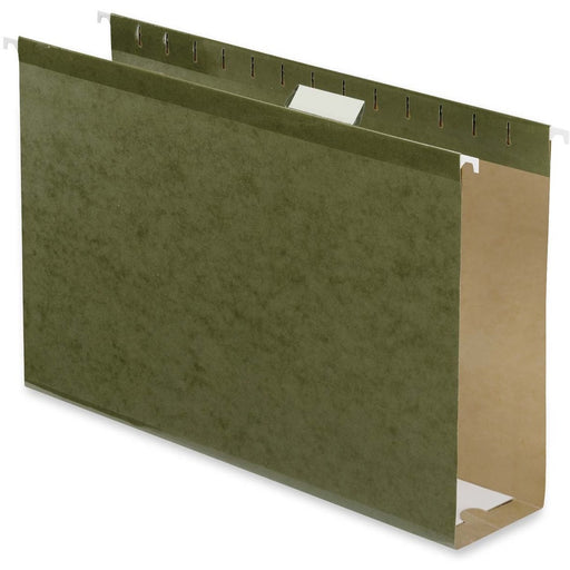 Pendaflex Standard Green Hanging Folder - 3" Folder Capacity - Legal - 8 1/2" x 14" Sheet Size - Standard Green - Recycled - 25 / Box - The Supply Room