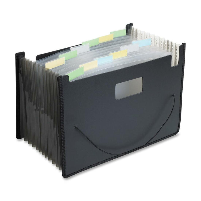 Winnable Expanding Desktop File - Legal, Letter - 8 1/2" x 14" , 8 1/2" x 11" Sheet Size - 13 Pocket(s) - Black - 1 Each