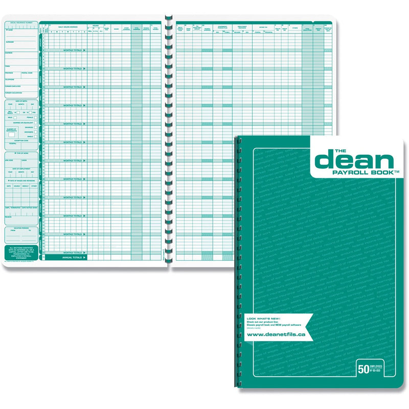 Dean & Fils Fifty Employees Payroll Book