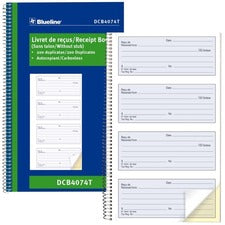 Blueline Bilingual Receipt Book