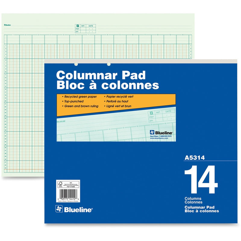 Blueline Columnar Pad - The Supply Room