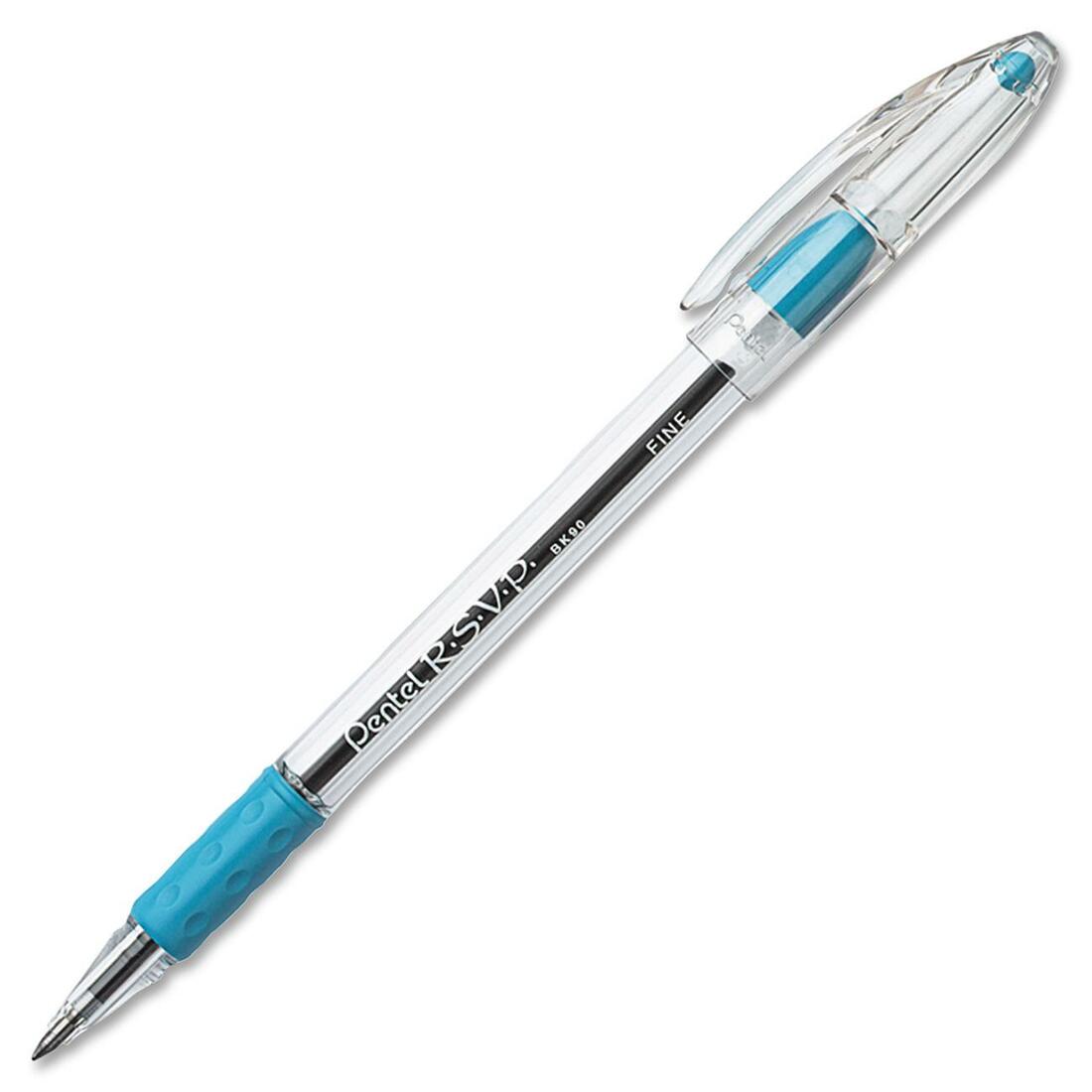 Pentel Ballpoint Stick Pens Fine SKY BLUE — The