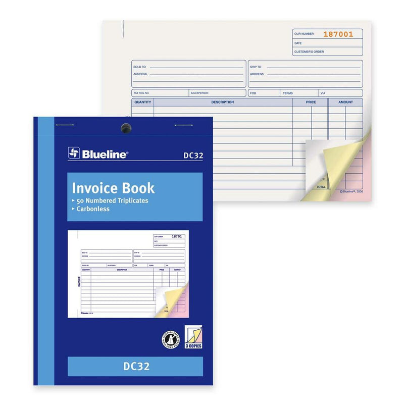 Blueline Invoice Book
