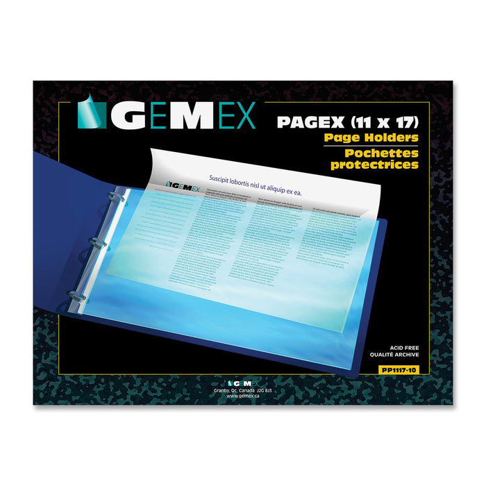 Gemex 11" x 17" Top-loading Page Protectors