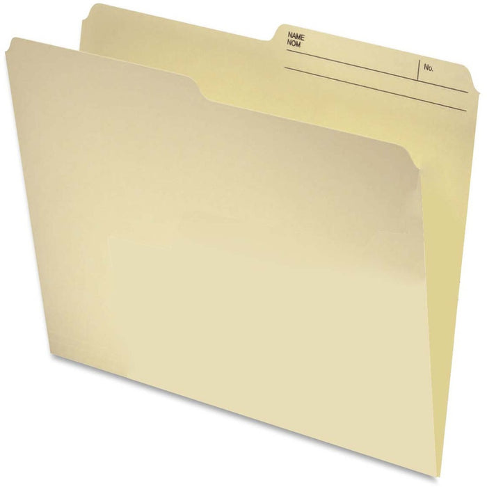 Pendaflex Reversible Top Tab File Folder - Letter - 8 1/2" x 11" Sheet Size - 9.5 pt. Folder Thickness - Manila - Recycled - 100 / Box