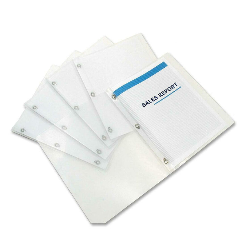 Winnable Translucent Report Cover - Letter - 8 1/2" x 11" Sheet Size - 80 Sheet Capacity - 3 x Prong Fastener(s) - Poly - Clear - 1 Each