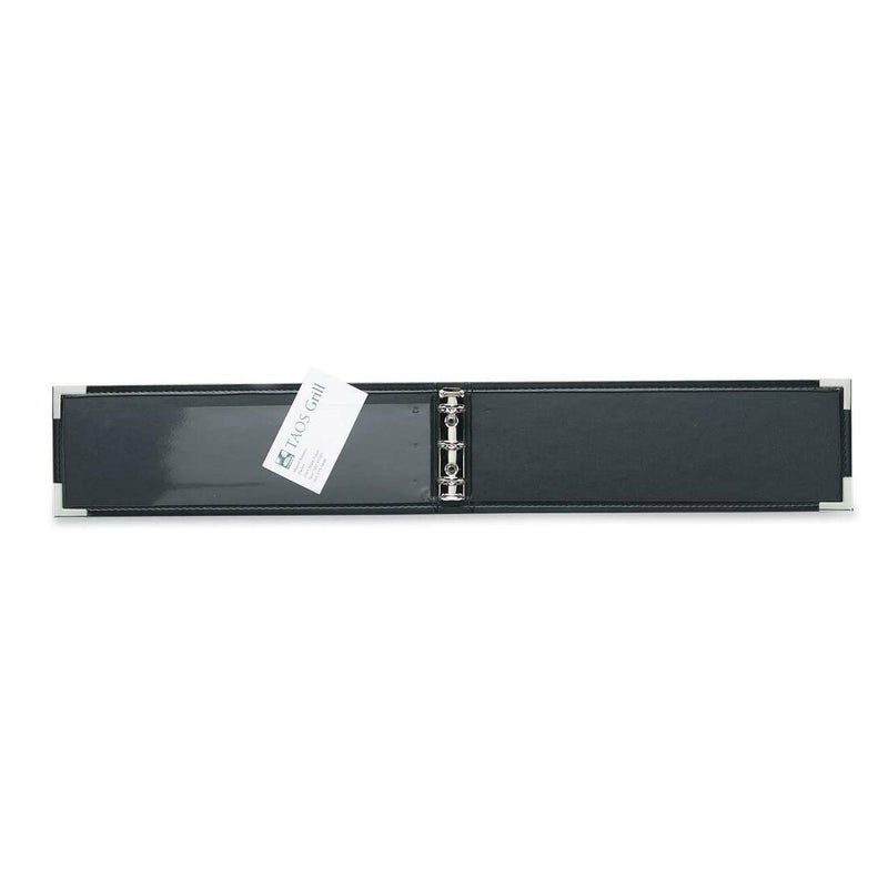 Davis Check Ring Binder - 3/4" Binder Capacity - 3 x Ring Fastener(s) - 1 Internal Pocket(s) - Vinyl - Black - 1 Each - The Supply Room