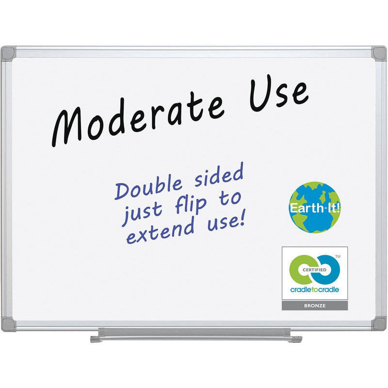MasterVision Earth Silver Easy-Clean Dry-erase Board