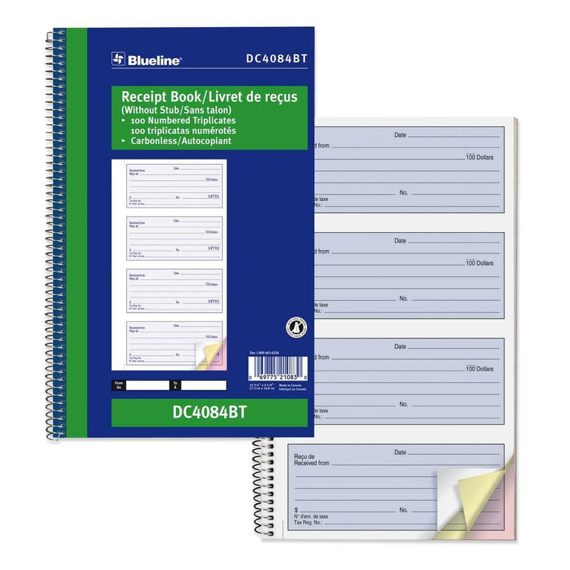 Blueline NCR Receipt Book