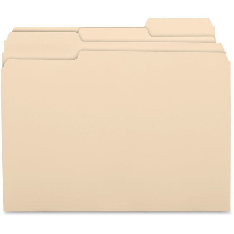Business Source 1/3 Cut 1-ply Top Tab Manila Folders