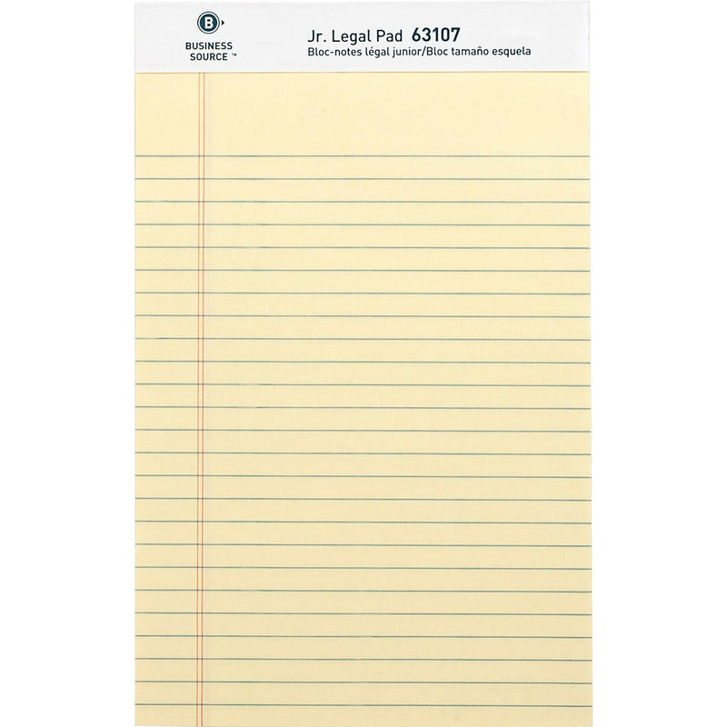 Business Source Micro - Perforated Legal Ruled Pads - Jr.Legal - 8" x 5" - The Supply Room