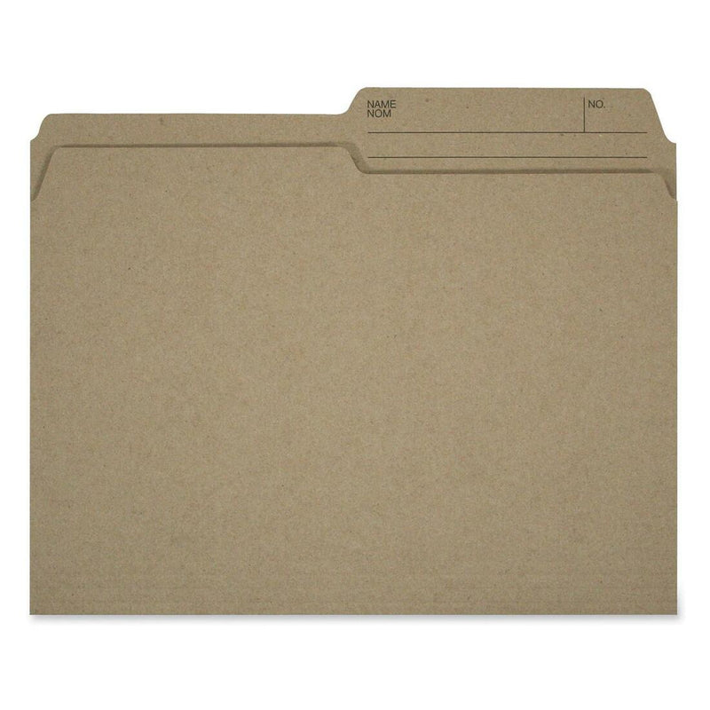 Hilroy Enviro Plus Recycled File Folder - Letter - 8 1/2" x 11" Sheet Size - Sand - Recycled - 100 / Box - The Supply Room