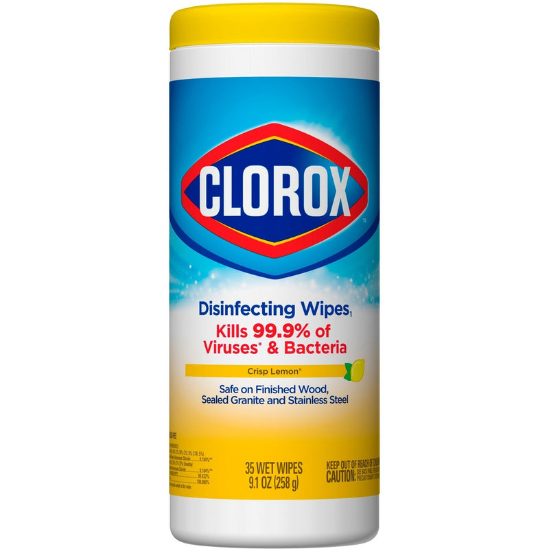 Clorox Disinfecting Wipes - Lemon Scent Width - 35 - 1 Each