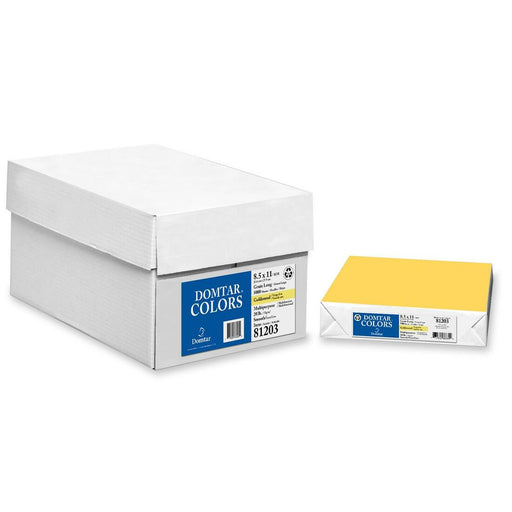[8 1/2" x 11", Letter] Domtar Coloured Multipurpose Paper - Letter - 8 1/2" x 11" - 20 lb Basis Weight - Smooth - 500 / Ream - Golden Rod - The Supply Room