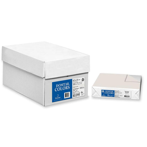 [8 1/2" x 11", Letter] Domtar Coloured Multipurpose Paper - Letter - 8 1/2" x 11" - 20 lb Basis Weight - Smooth - 500 / Ream - Gray - The Supply Room