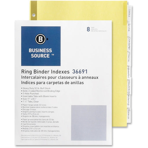 Business Source Insertable Tab Indexes - The Supply Room