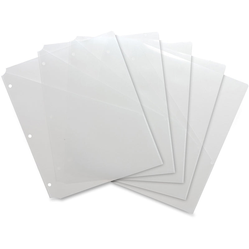 Business Source Poly Binder Pockets 5/pack