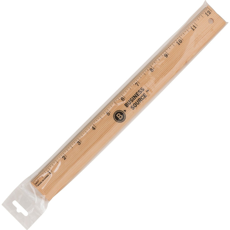 Business Source 12" Imperial Wood Ruler