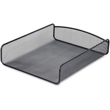 Safco Onyx Letter Tray - 2.5" Height x 9.3" Width x 11.5" Depth - Desktop - Black - Steel - 1Each