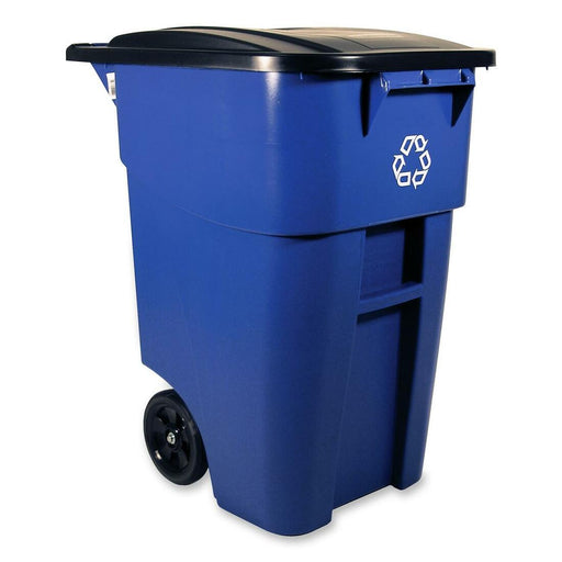 Rubbermaid Brute Recycling Rollout Container with Lid - The Supply Room
