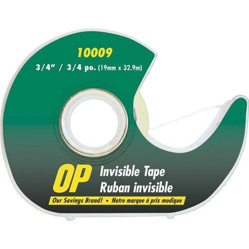 OP Brand Invisible (Frosted) Adhesive Tape 0.75" x 33m 6/pk