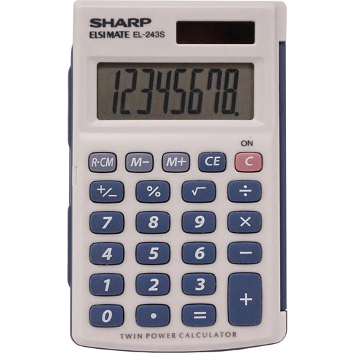 Sharp Calculators EL-243SB 8-Digit Pocket Calculator - The Supply Room