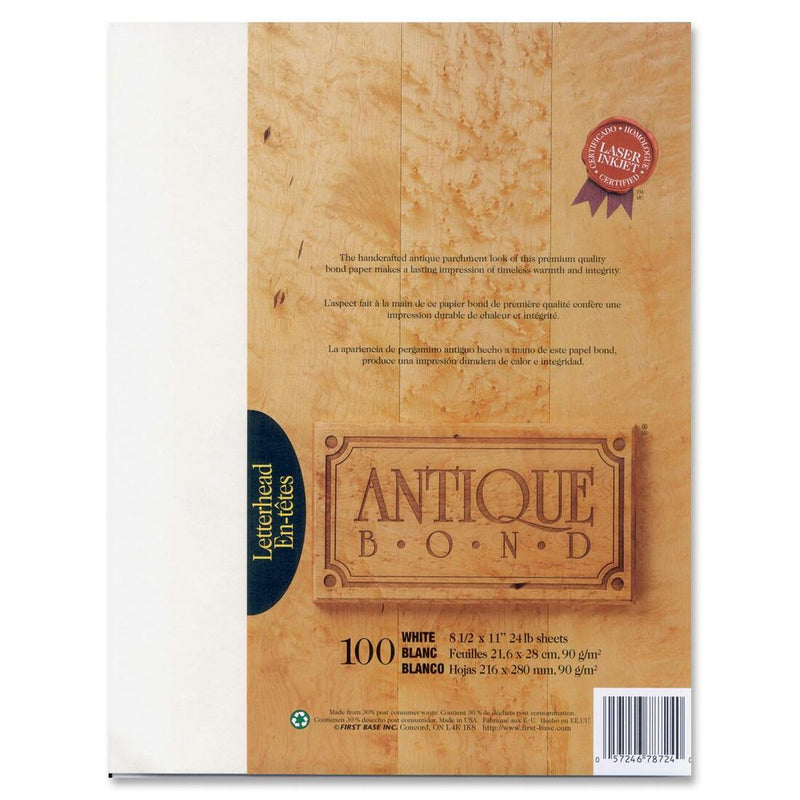 First Base Antique Bond 78724 Laser, Inkjet Bond Paper
