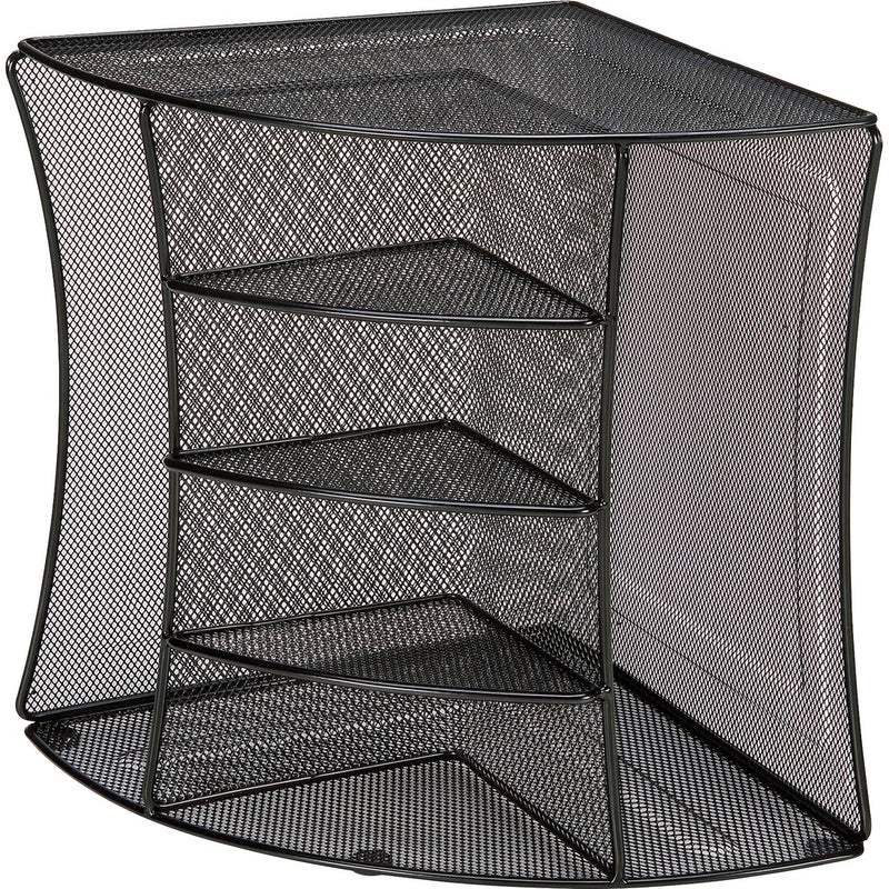 Lorell Steel Mesh Corner Desktop Organizer