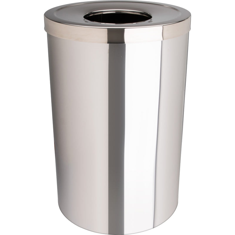 Genuine Joe 30 Gallon Stainless Steel Trash Receptacle - The Supply Room