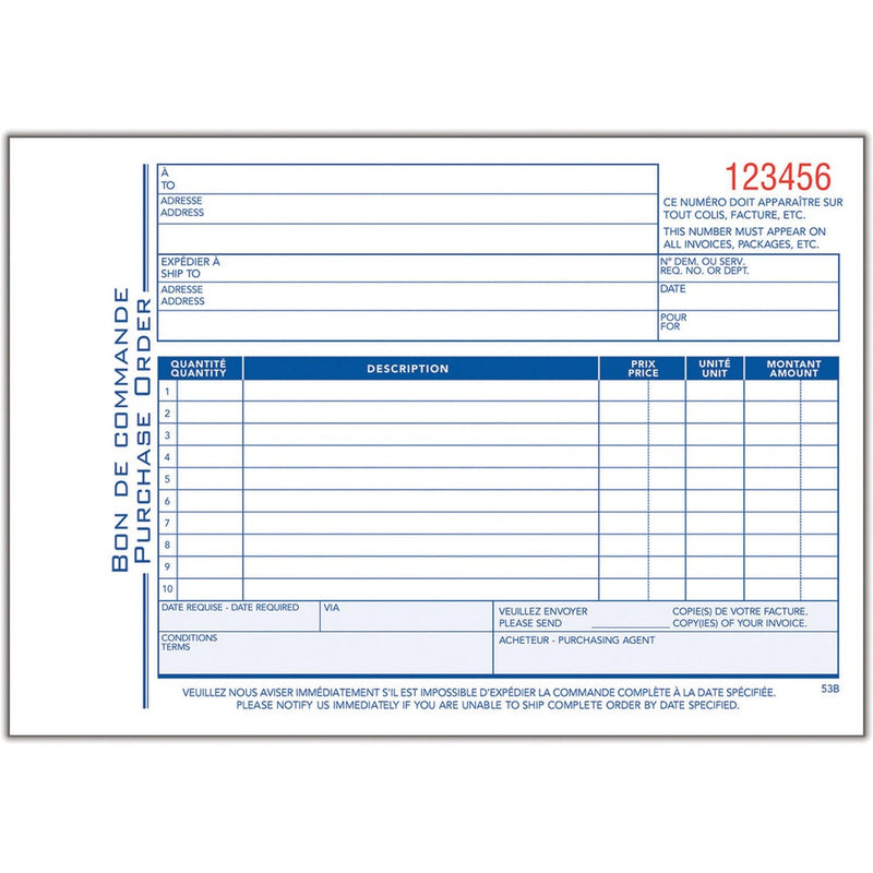 Adams Purchase Order Form