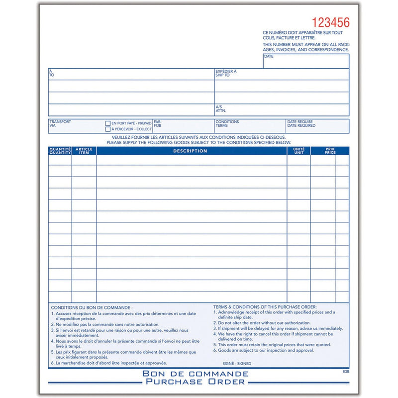 Adams Purchase Order Form