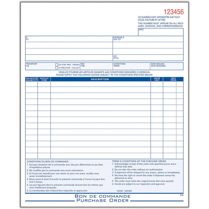 Adams Purchase Order Form