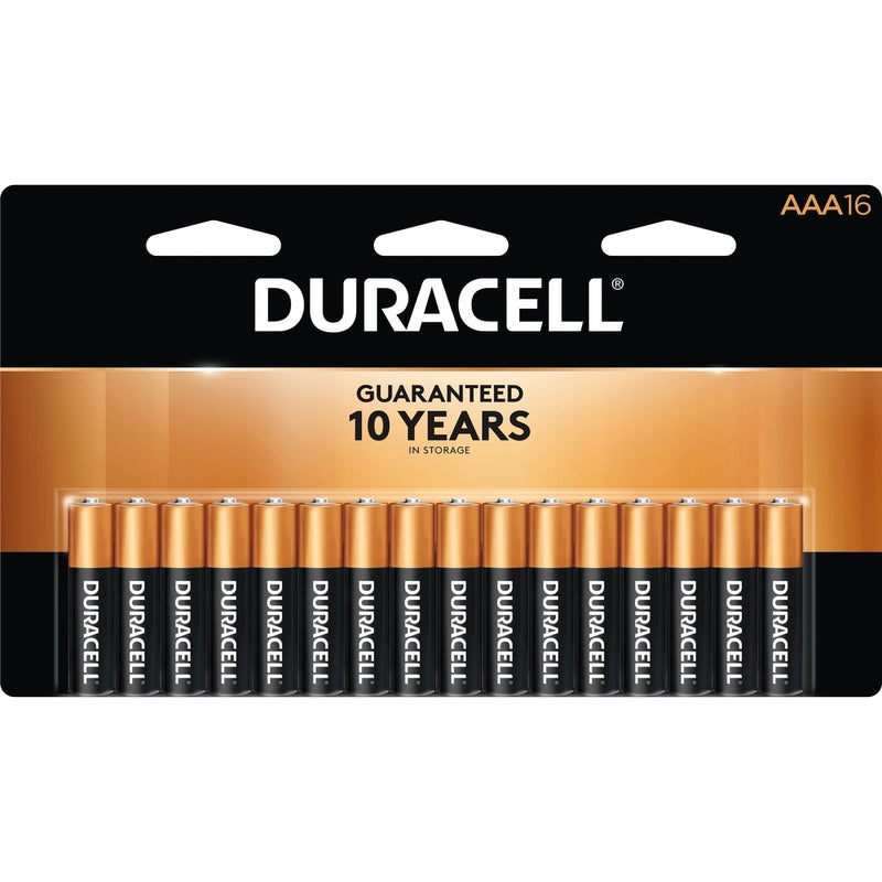 Duracell Coppertop Alkaline AAA Battery - MN2400, 16/pack