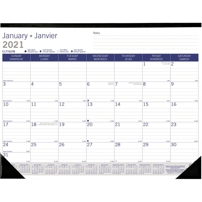 Blueline Calendar Desk Pad