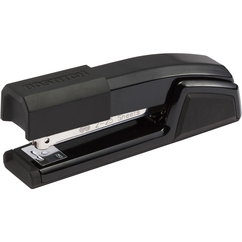 Bostitch Epic Stapler - 25 Sheets Capacity - 210 Staple Capacity - Full Strip - 1/4" Staple Size - Black