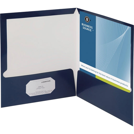 Business Source Laminated Cover 2-pocket Portfolio - The Supply Room