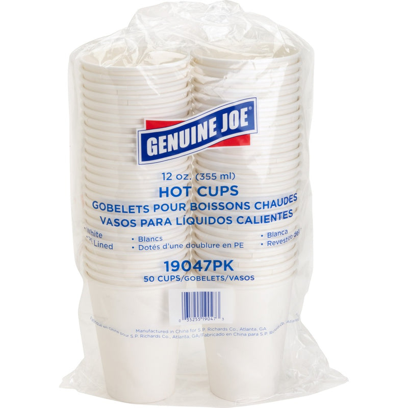 Genuine Joe Lined Disposable Hot Cups