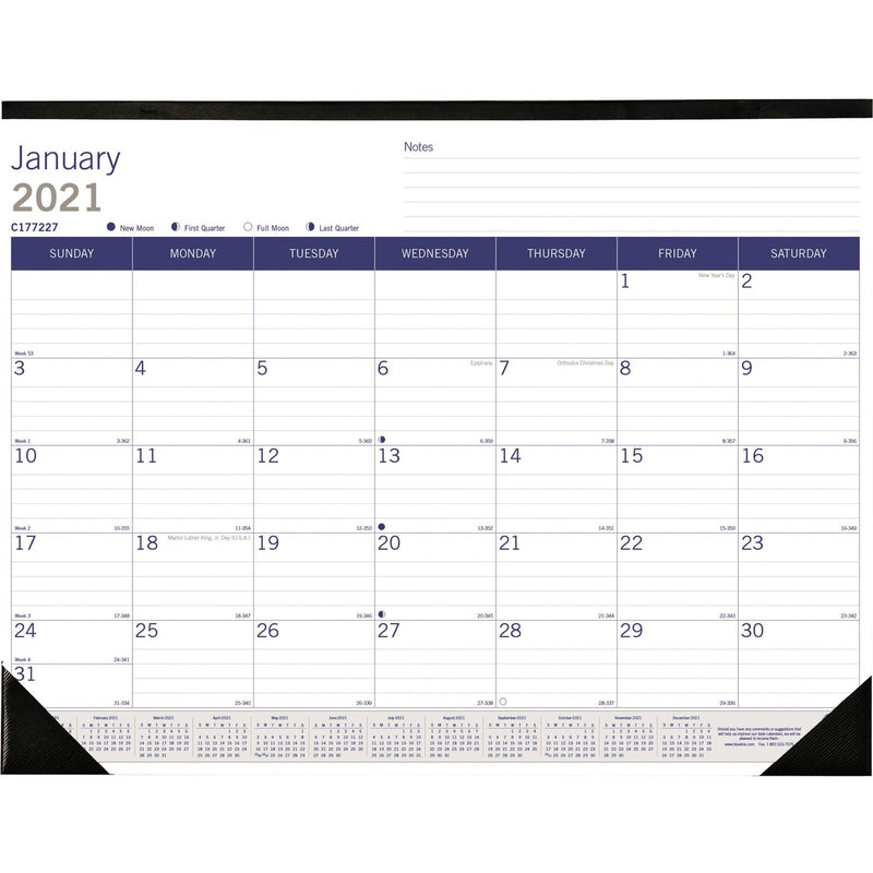 Blueline DuraGlobe Monthly Desk Pad