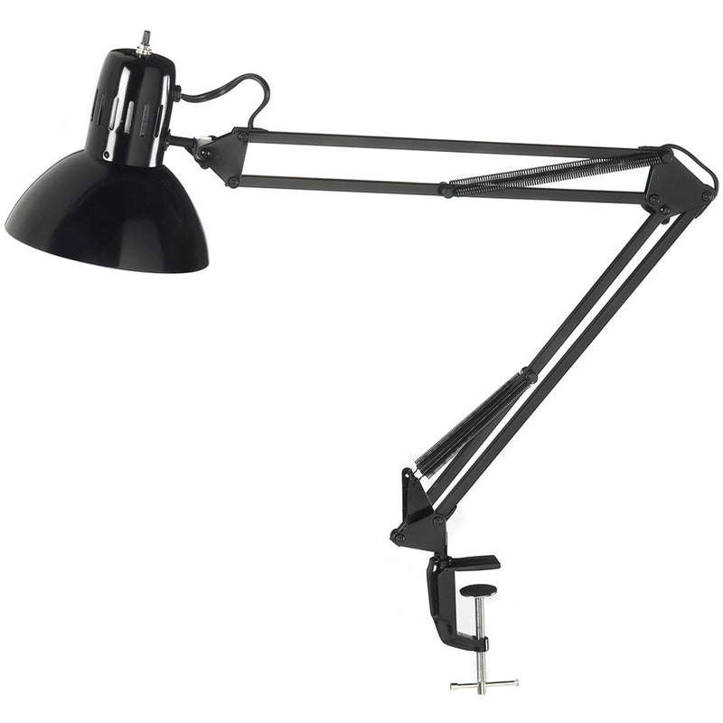 Dainolite Clamp-On Task Lamp, Gloss Black