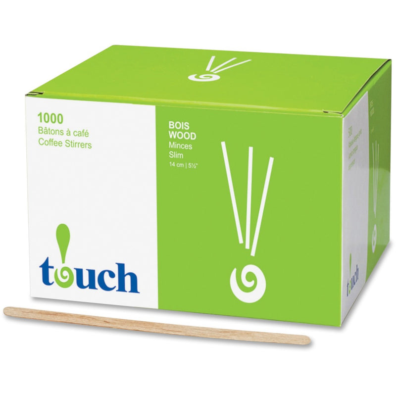 touch Stone Straw Wooden Coffee Stir Sticks
